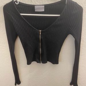 Crop top zipper small, fits like XS